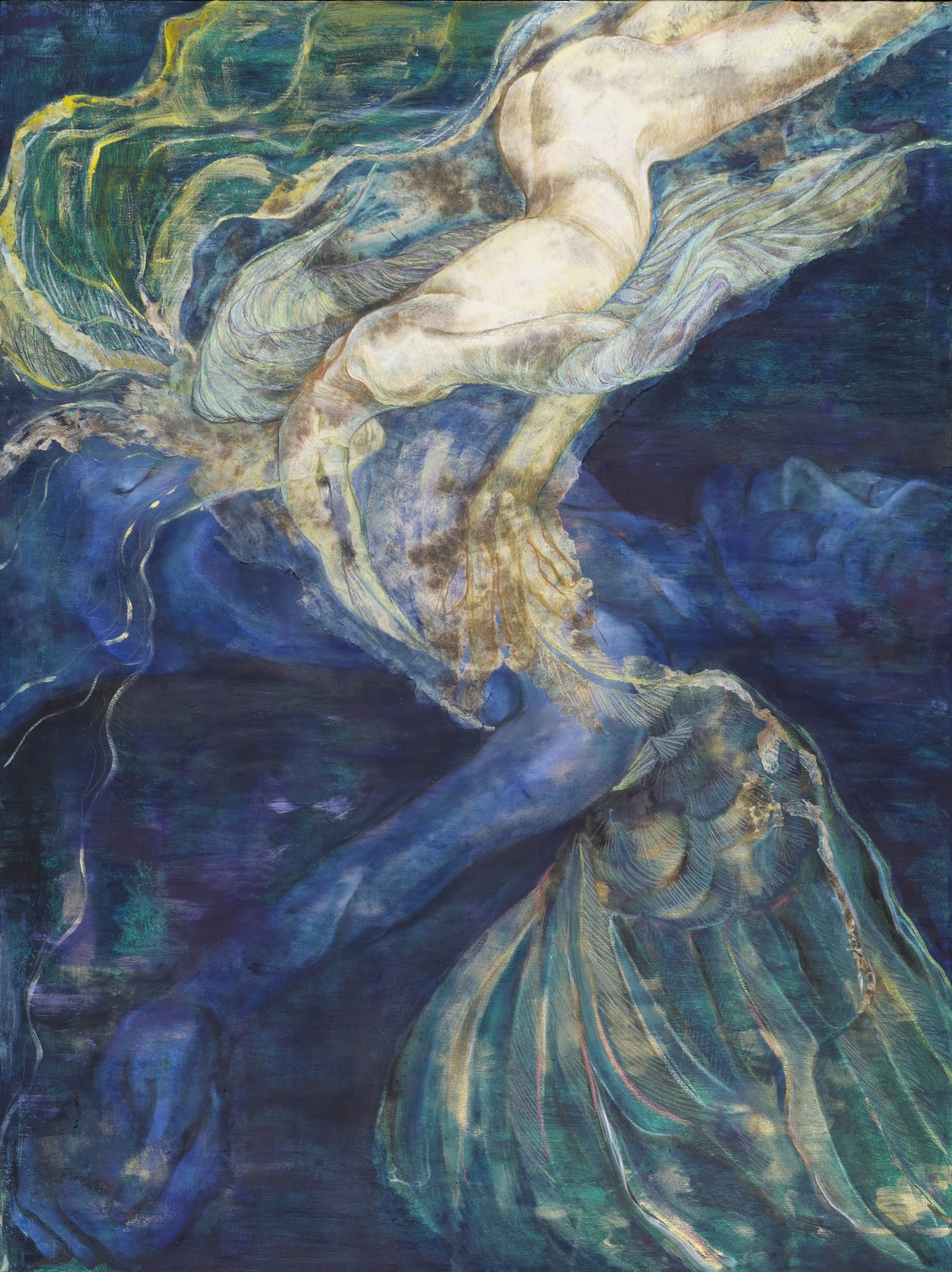 Alcyone Dives to Ceyx: mixed media 2006