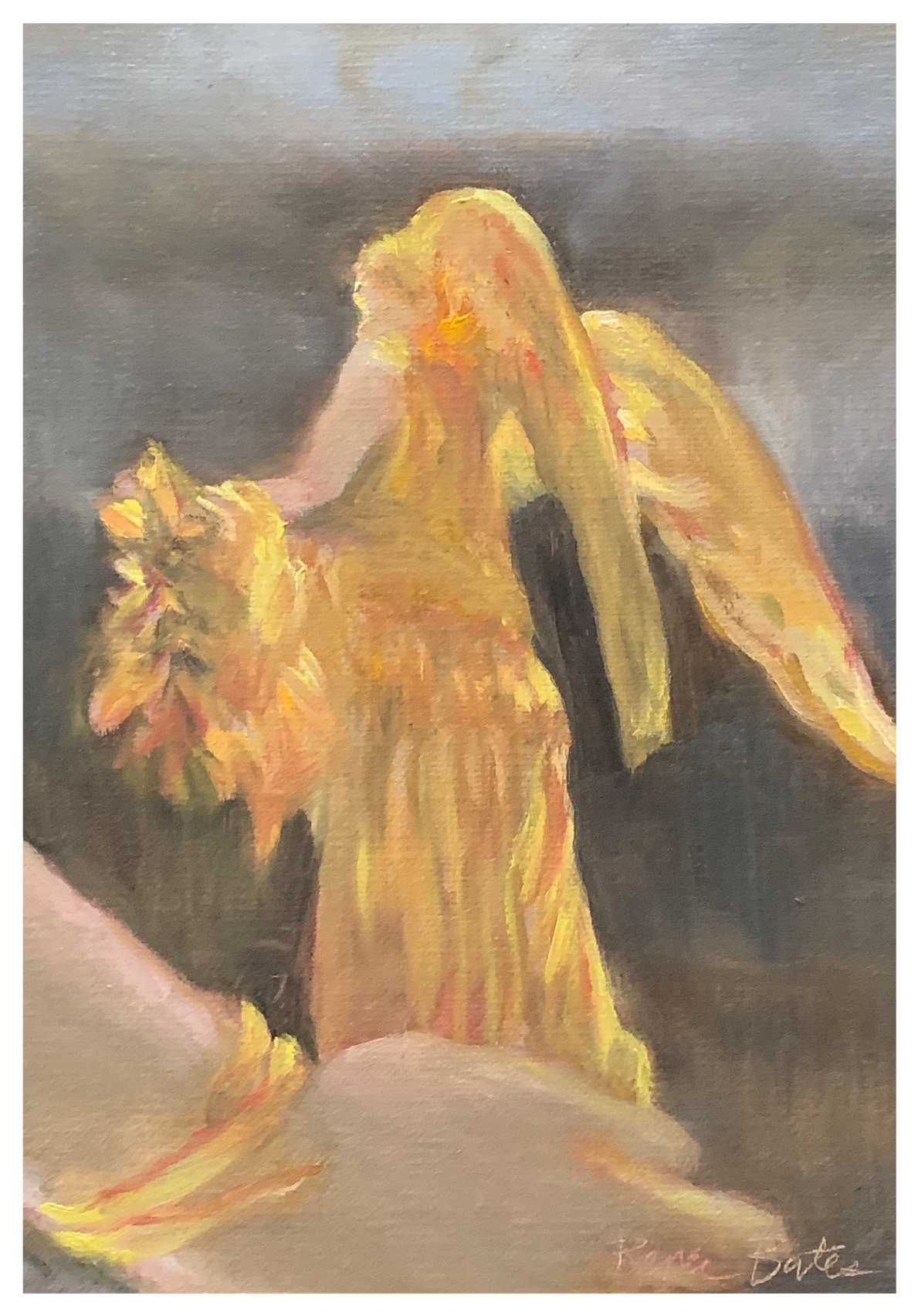 Just Do It , Nike 2019, oil on panel, 7 x 5”, ©Renée Bates, will be available at “Own a Part of The Park,” May 23-27, 2019 at The Parthenon Gallery, Nashville .