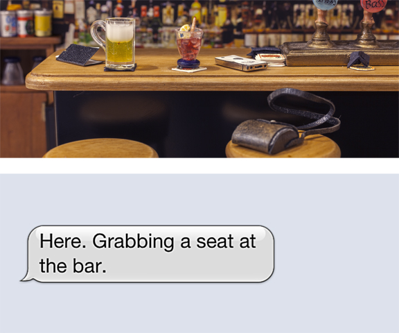 Grabbing a Seat at the Bar pigment print on photo luster 24" x 20" dition of 25
