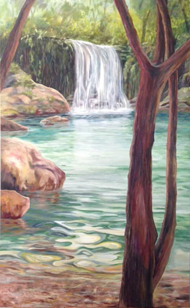 NancyIsbellWaterfall45x77.JPG