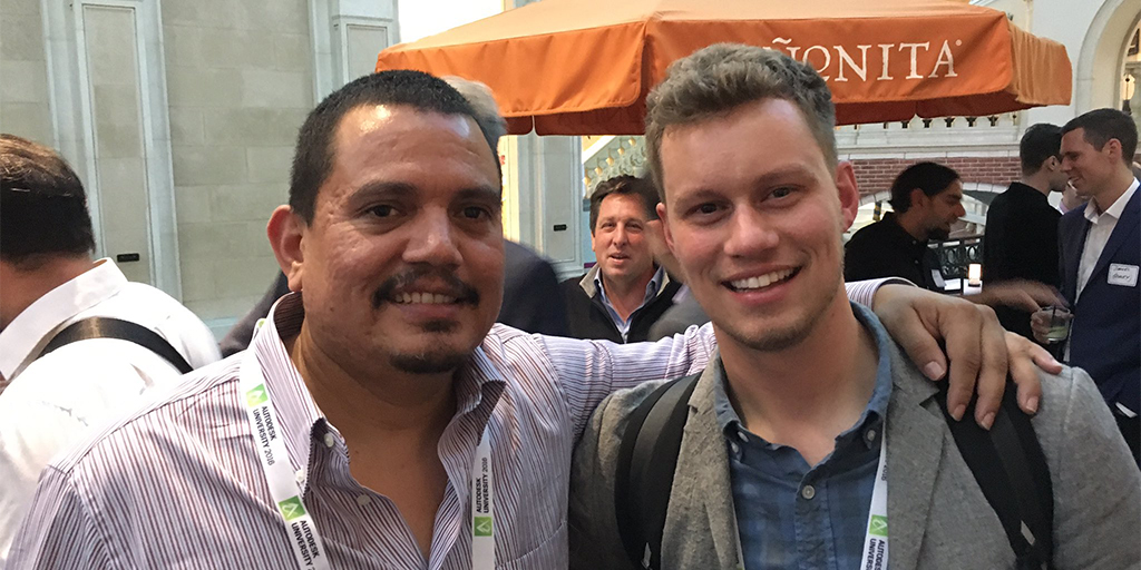 East & West Coast user groups unite. Me with Cesar Escalante , founder of the San Francisco Dynamo User Group .