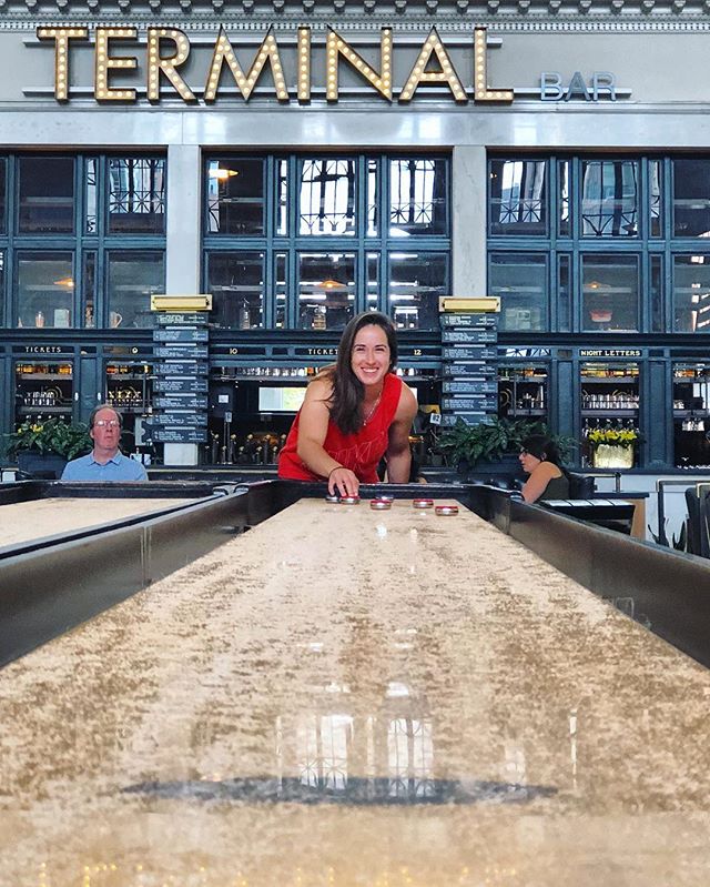 Don&rsquo;t let the smile deceive you, she&rsquo;ll destroy you at shuffleboard. Happy birthday @klwerling !!