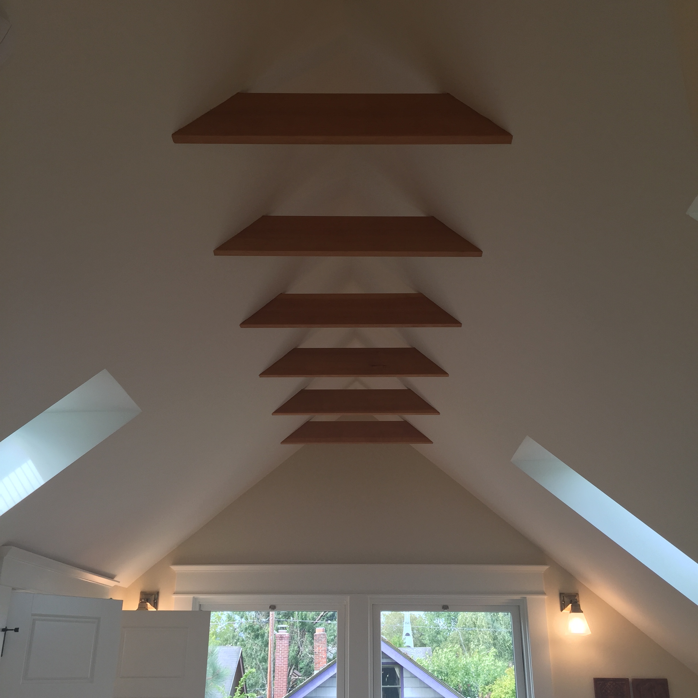 I died over the ceiling beams in this SE Portland home. They were subtle but they definitely made a statement. 