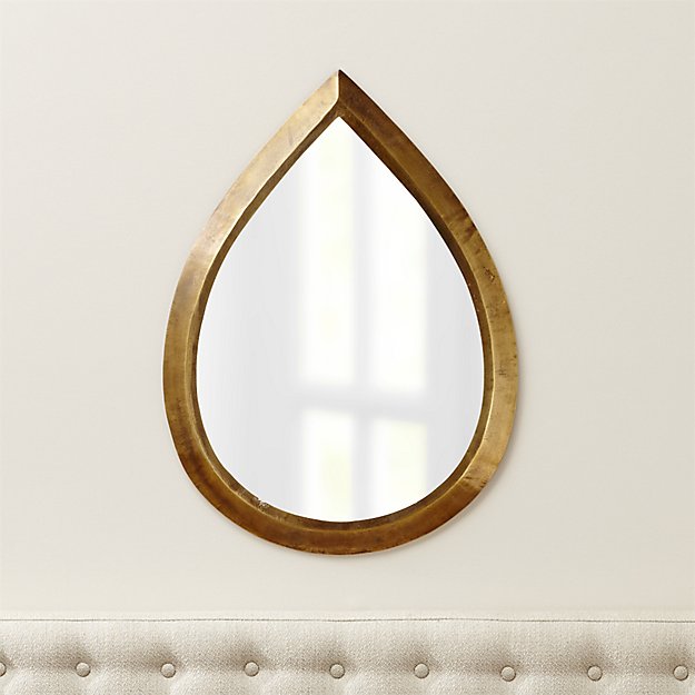 Kasbah Teardrop Brass Wall Mirrors, Set of 2 - $479