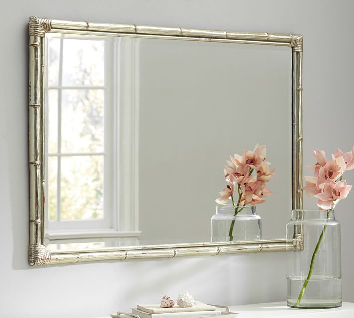 Bamboo Silver Gilt Wall Mirror - $239