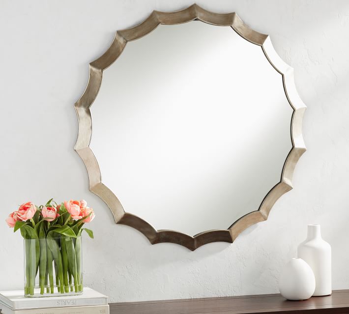 Round Scalloped Mirror - $359