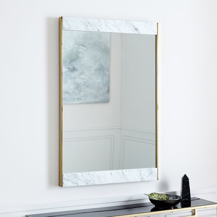 Marble + Brass Wall Mirror - $319