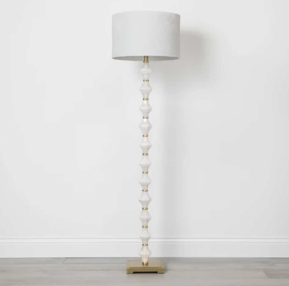 Glass Metal Stacked Floor Lamp - $79.99