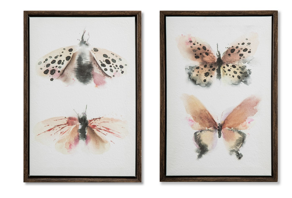 Set of 2 Framed Parchment Wall Art - $24.99