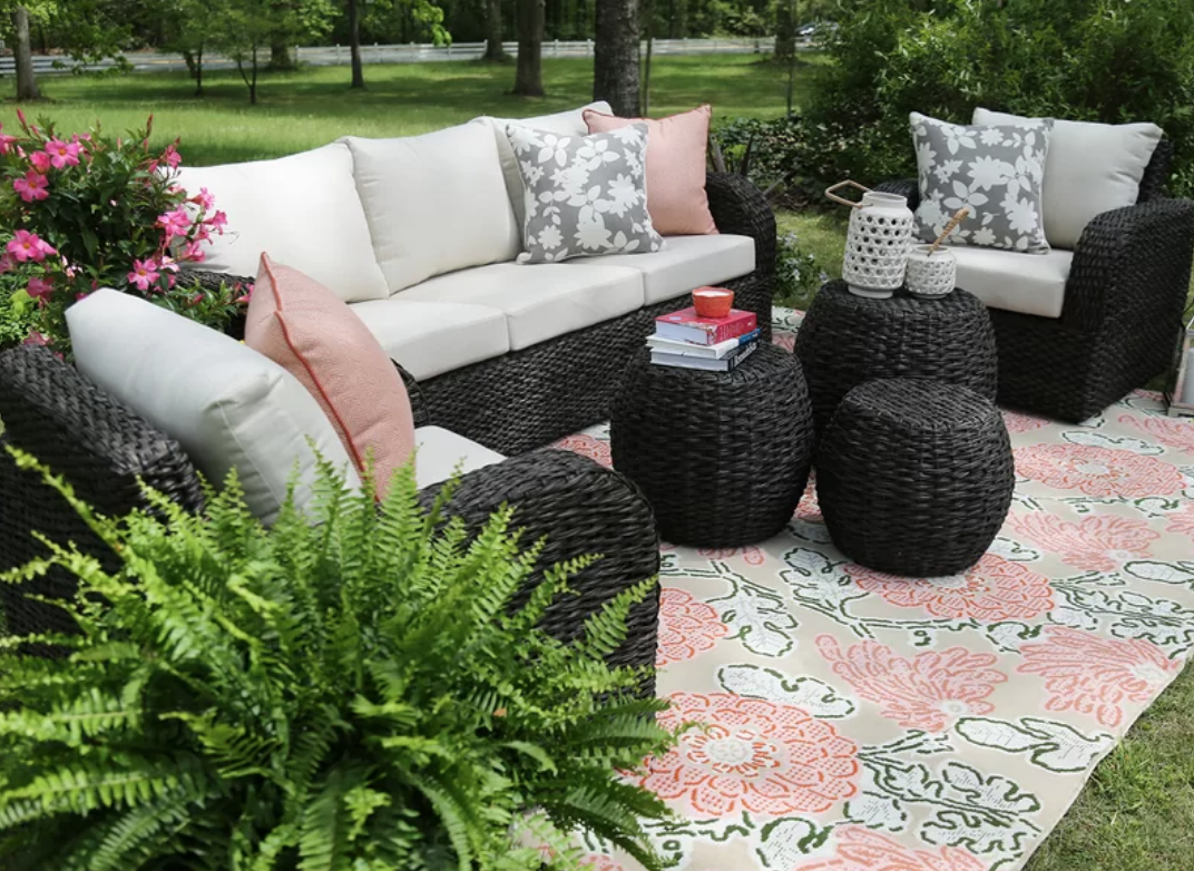 Cottleville 6 Piece Rattan Sofa Seating Group with Cushions - $2,329.99