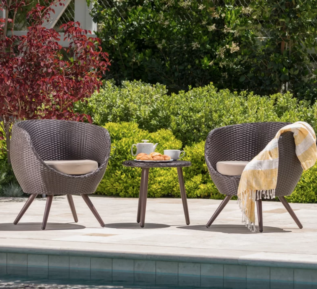 Springfield 3 Piece Rattan Seating Group with Cushions - $364.99