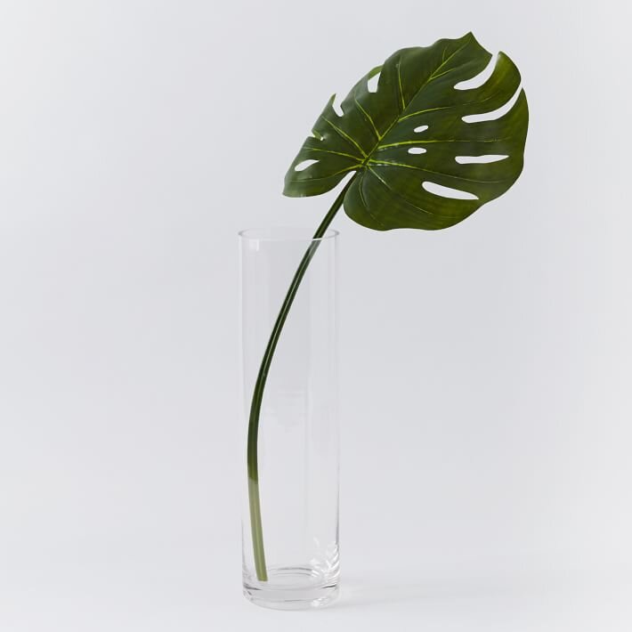 Faux Green Monstera Plant Leaf - $17