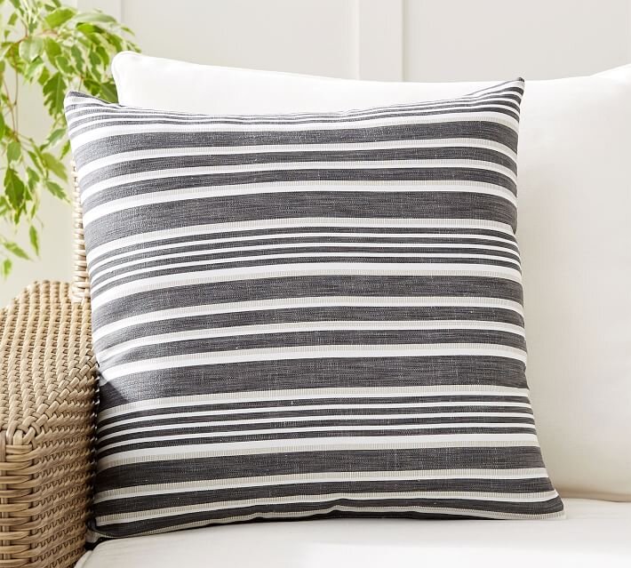 Melilla Striped Indoor/Outdoor Pillows - $35.50 from Pottery Barn
