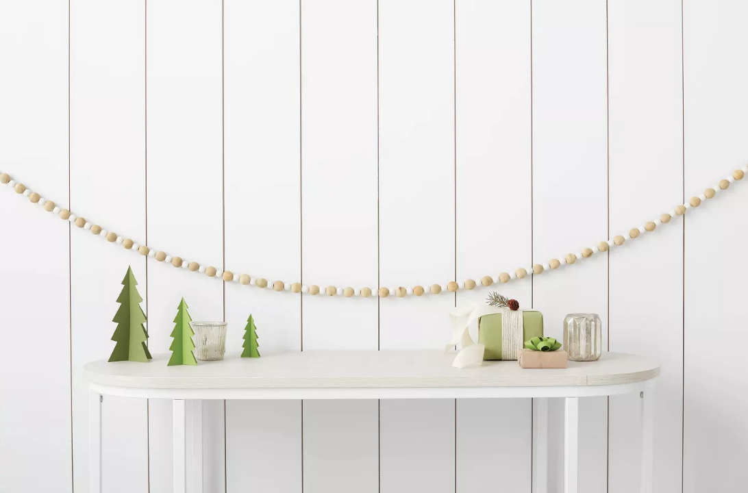 Beaded Garland White &amp; Natural - $10