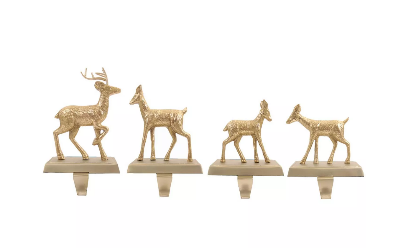 4pk Metal Deer Christmas Stocking Holder - $25
