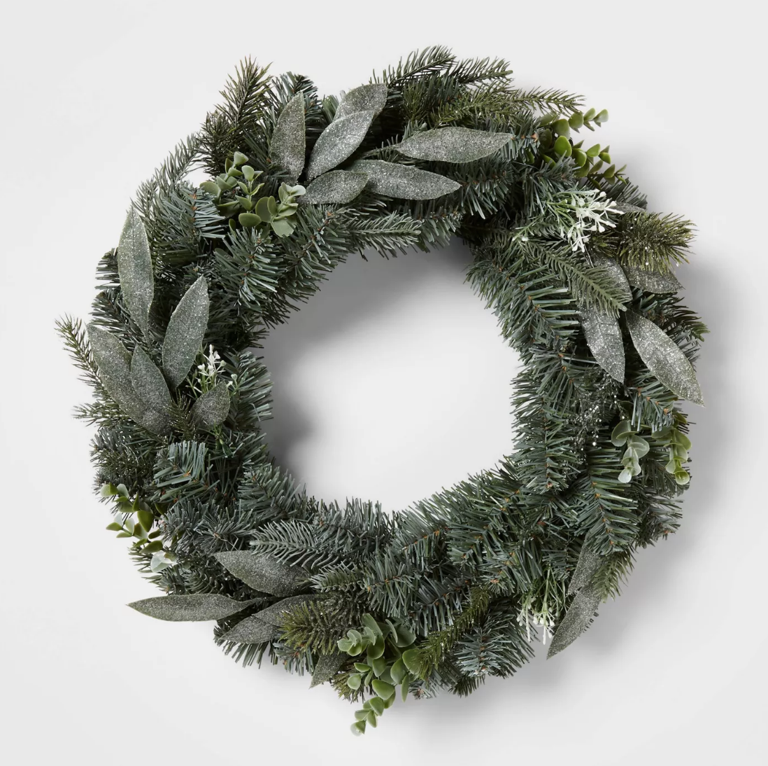 22in Mixed Pretty Eucalyptus Wreath - $30