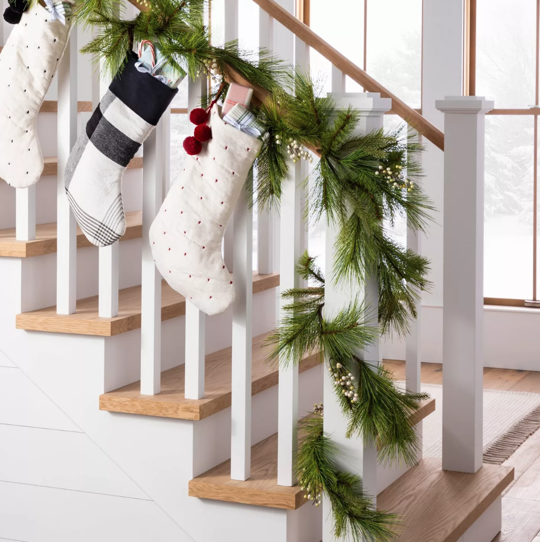 6' Faux White Berry Pine Garland - $24.99