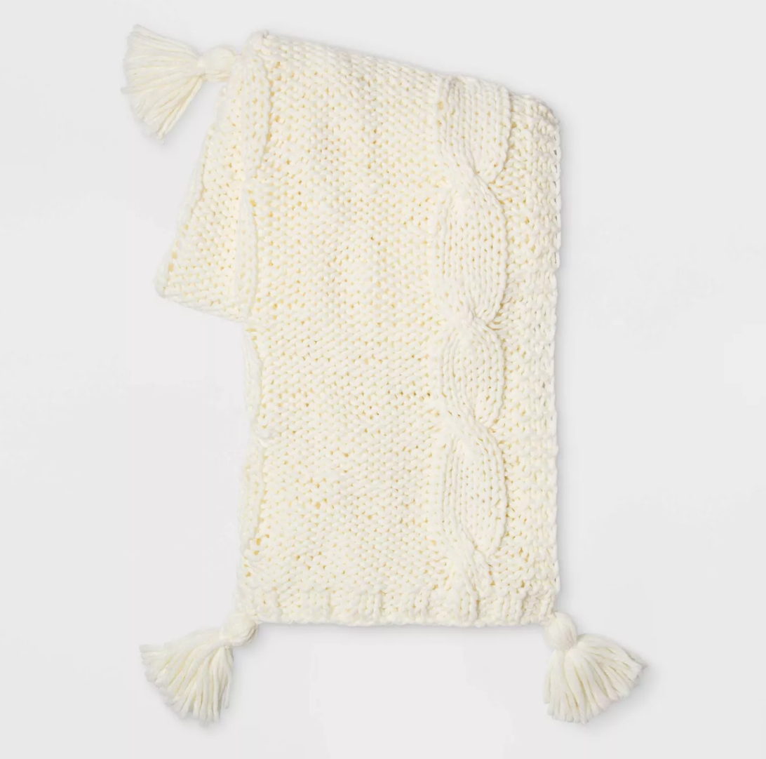 Chunky Cable Knit Throw Blanket - $49.99