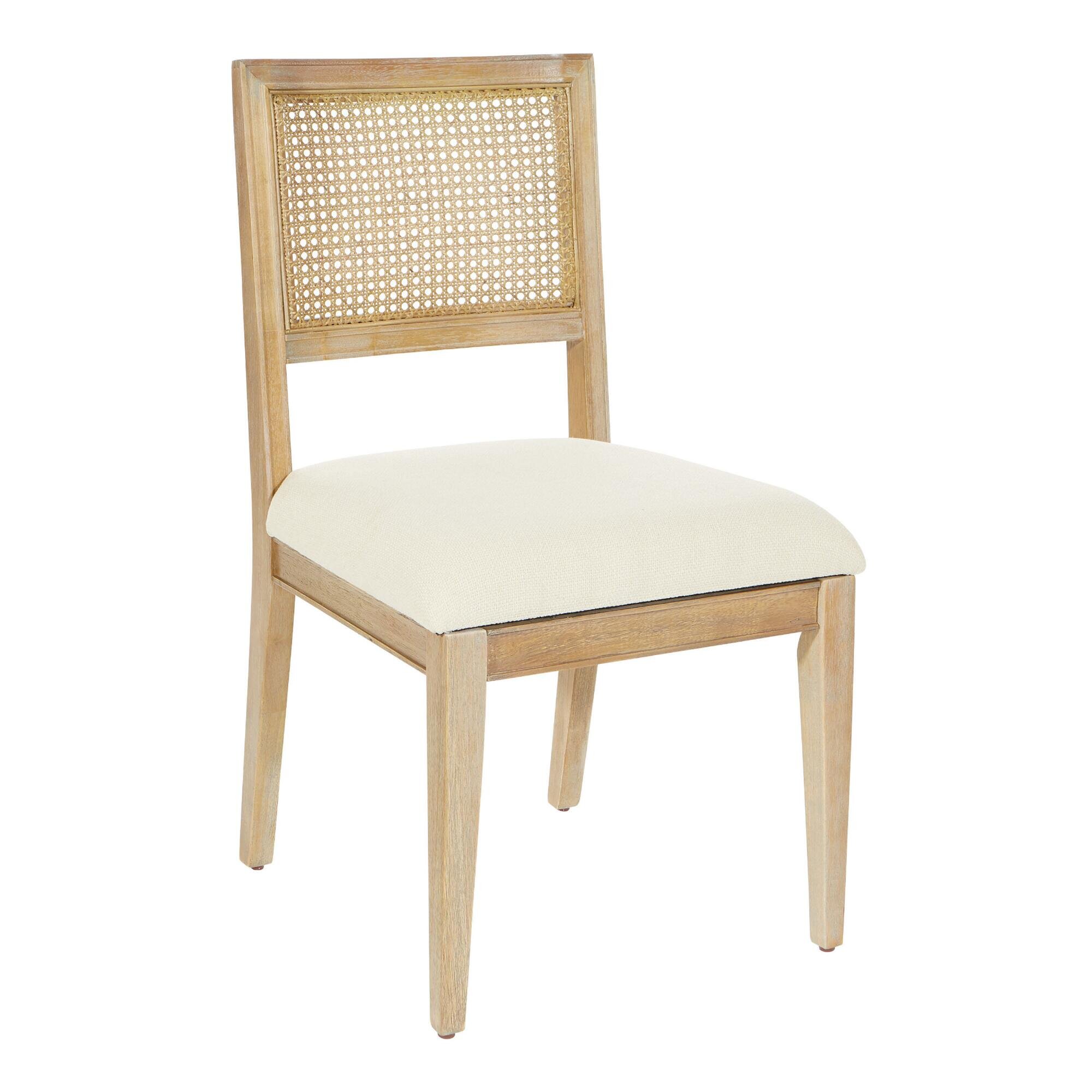 World Market - Wood And Linen Cane Back Jakob Dining Chairs Set Of 2 - $449.99