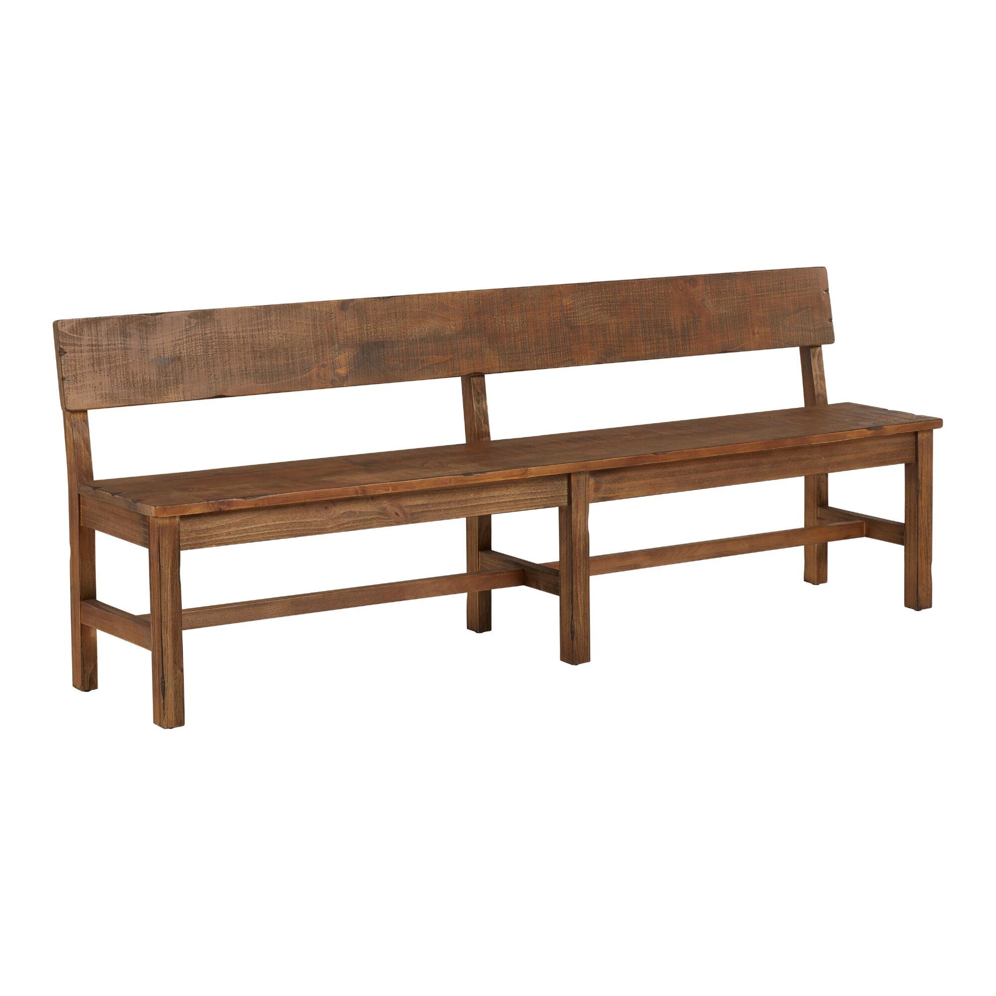 World Market - Distressed Brown Wood Gulianna Extra Long Dining Bench - $399.99
