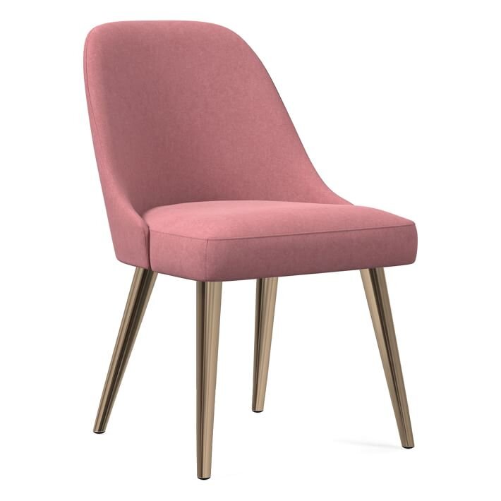 West Elm - Mid-Century Upholstered Dining Chair - Metal Legs - $334