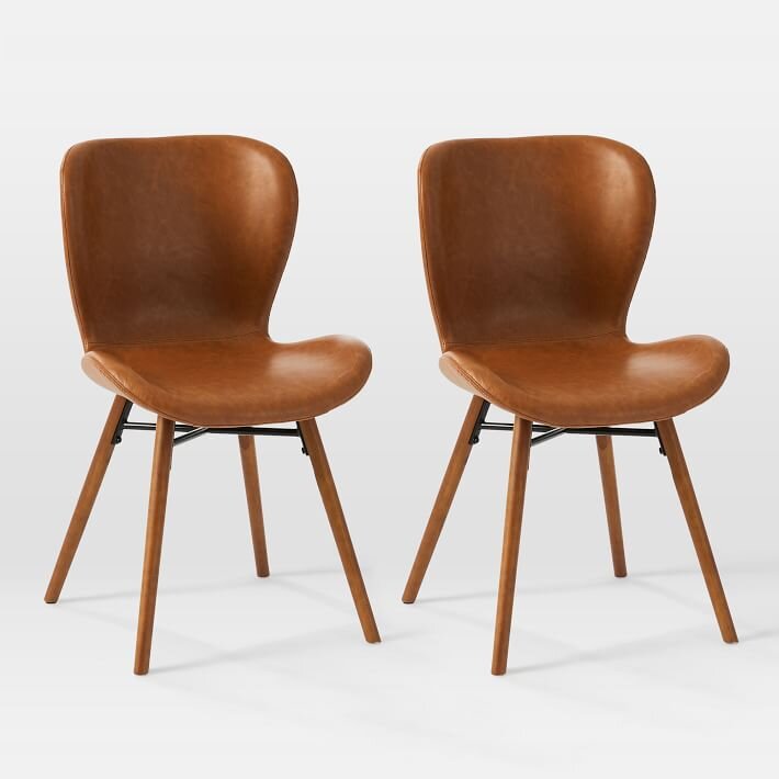 West Elm - Uma Faux Leather Dining Chair (Set of 2) - $279
