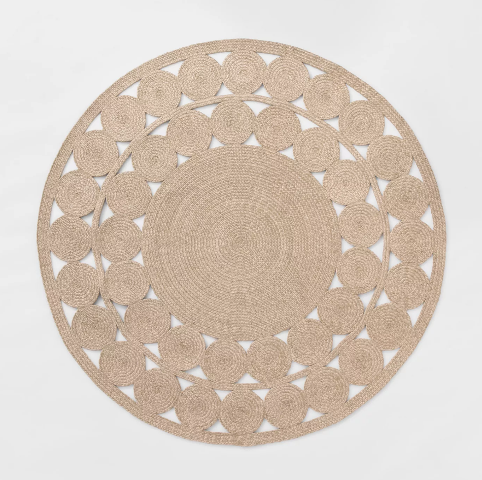 Round Ornate Braided Outdoor Rug - $100 - Target