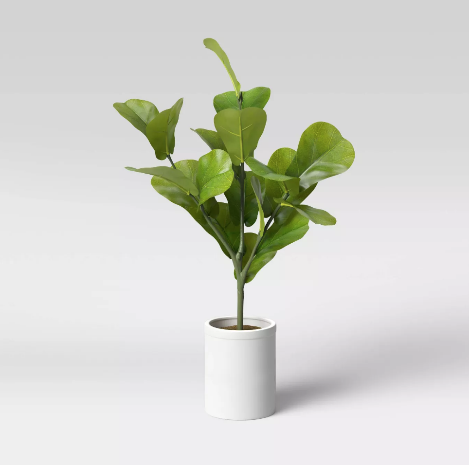 32" x 18" Artificial Fiddle Leaf Plant in Pot - $40 - Target