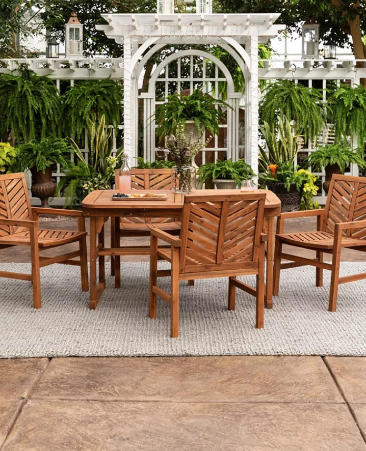 $1,089 - 5 Piece Extendable Outdoor Patio Dining Set - Macy's