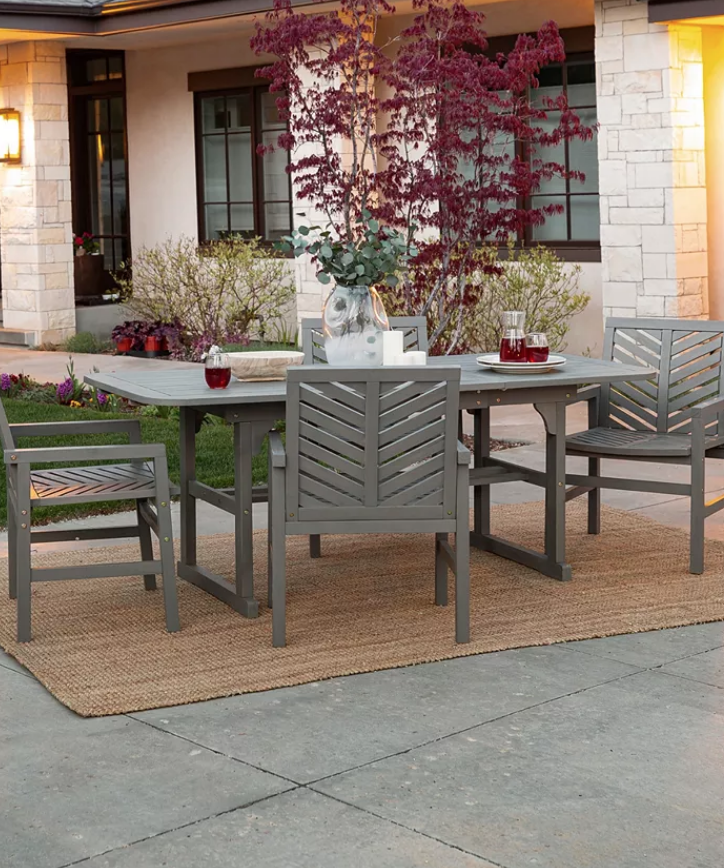 $1,109 - 5 Piece Extendable Outdoor Patio Dining Set - Macy's