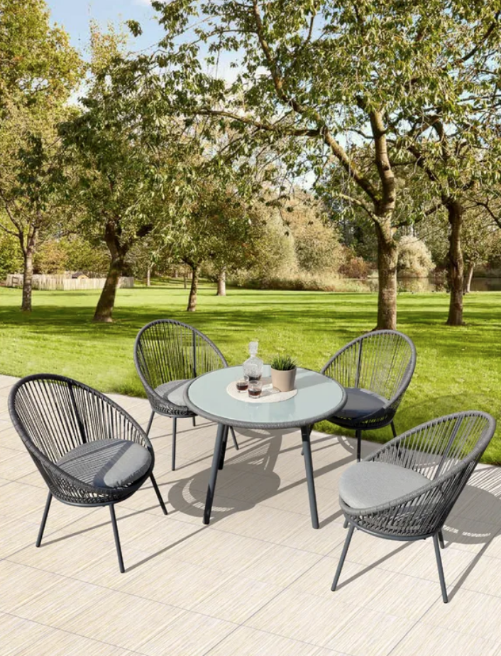 $639.99 - Roo Round 4 - Person Long Dining Set with Cushions - Wayfair