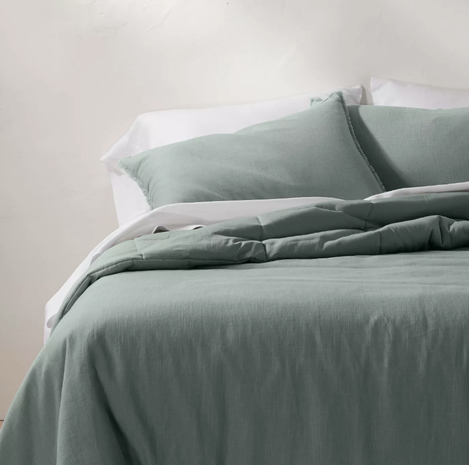 Heavyweight Linen Blend Comforter &amp; Sham Set
