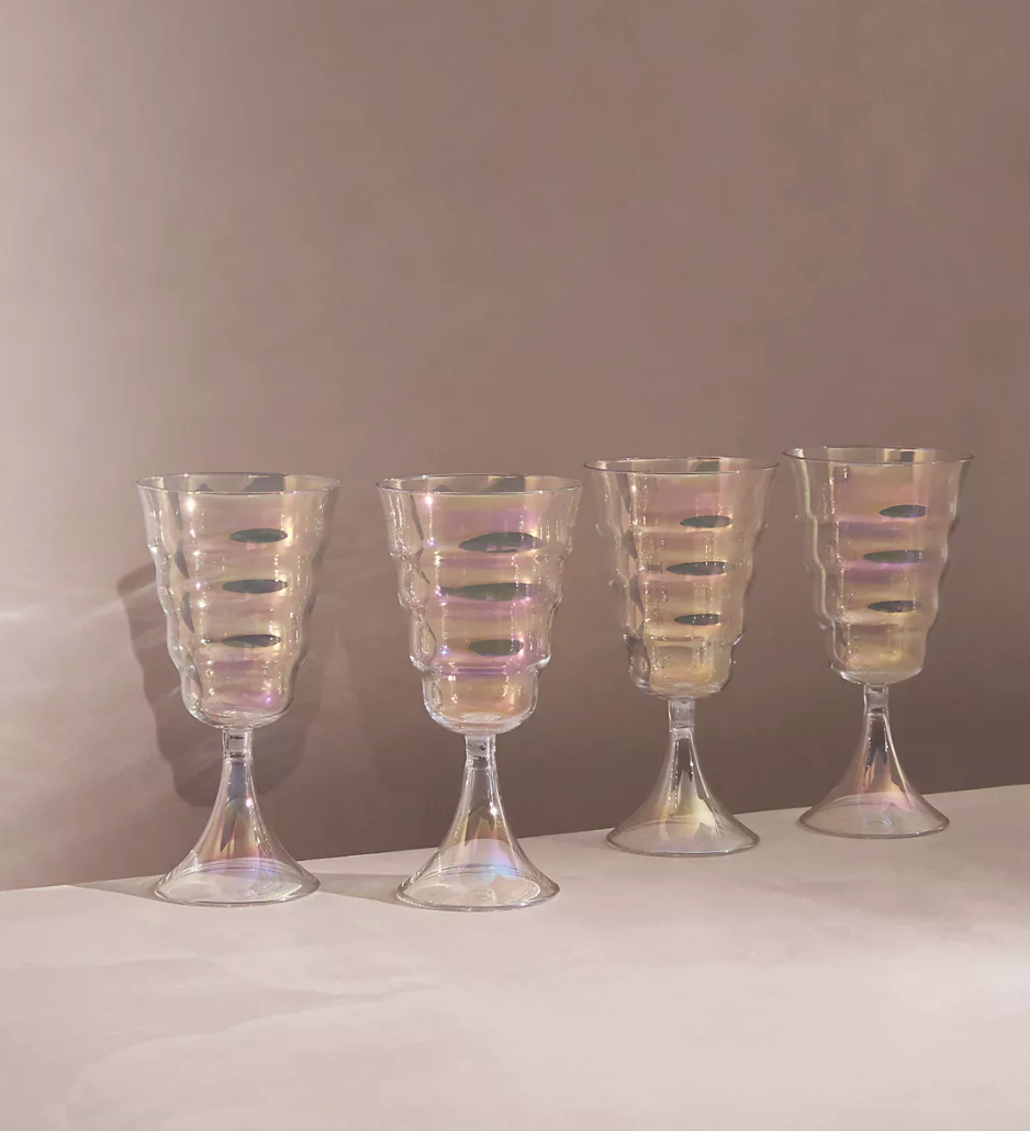 Lemieux et Cie Ripple Wine Glasses, Set of 4 - $64 - Anthropologie