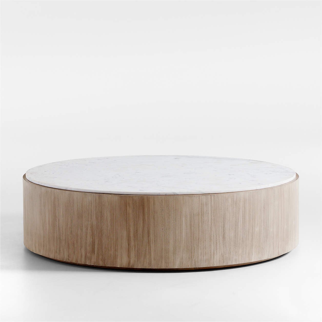 Troupe Round Pine Coffee Table - Crate &amp; Barrel - $1,799