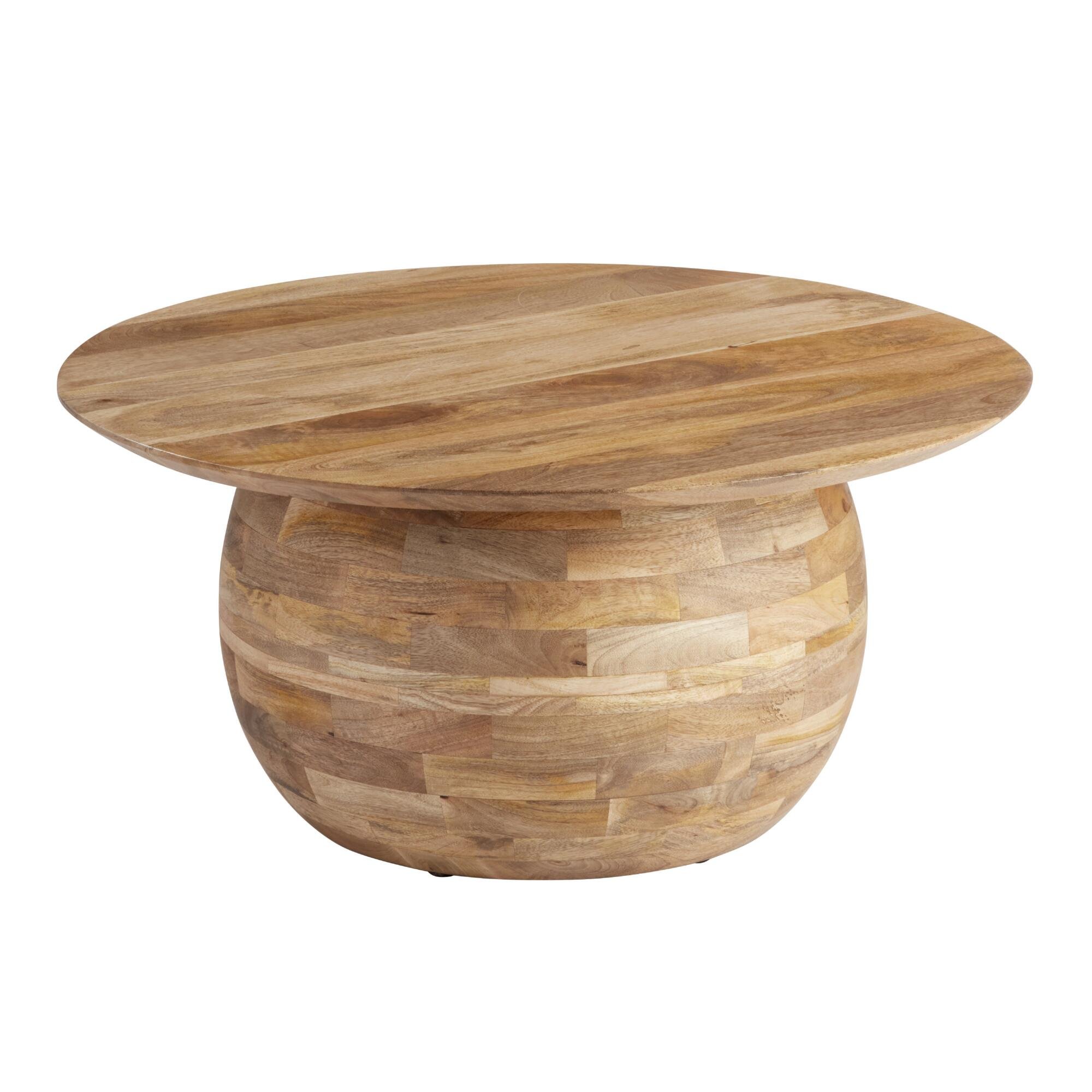Round Driftwood Wood Ball Gregor Coffee Table - World Market - $399.99