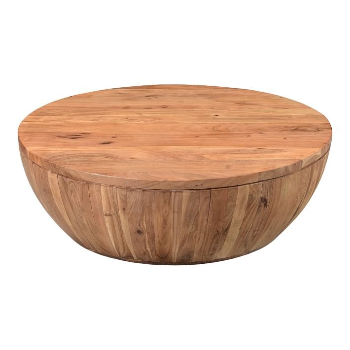 Curved Drum Storage Coffee Table - West Elm - $849