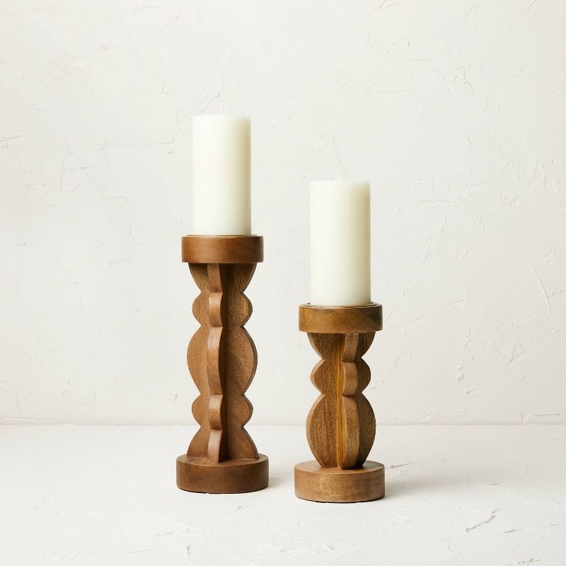 Large Wood Candle Holder - Target - $20