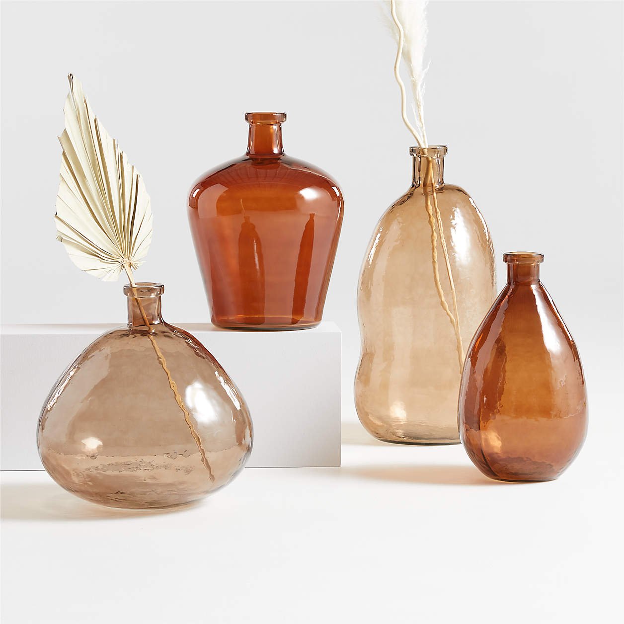 Amber Glass Vases - Crate &amp; Barrel - $69.95-$89.95