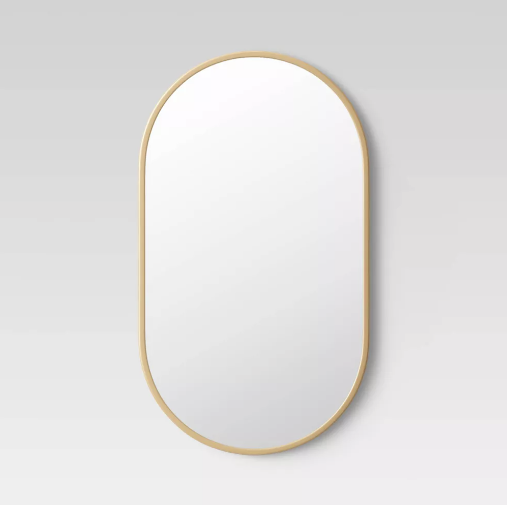 Metal Oval Pill Mirror - $60