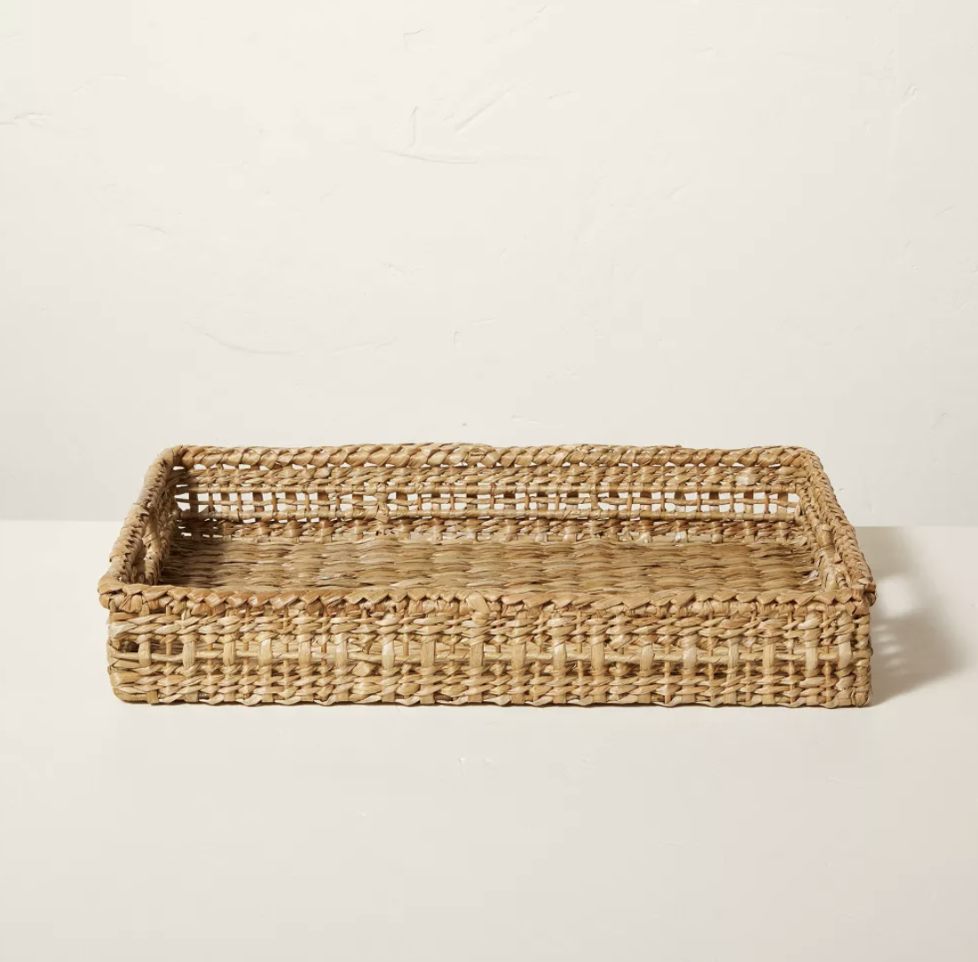 Target - $22.99 - Natural Woven Tray with Handles