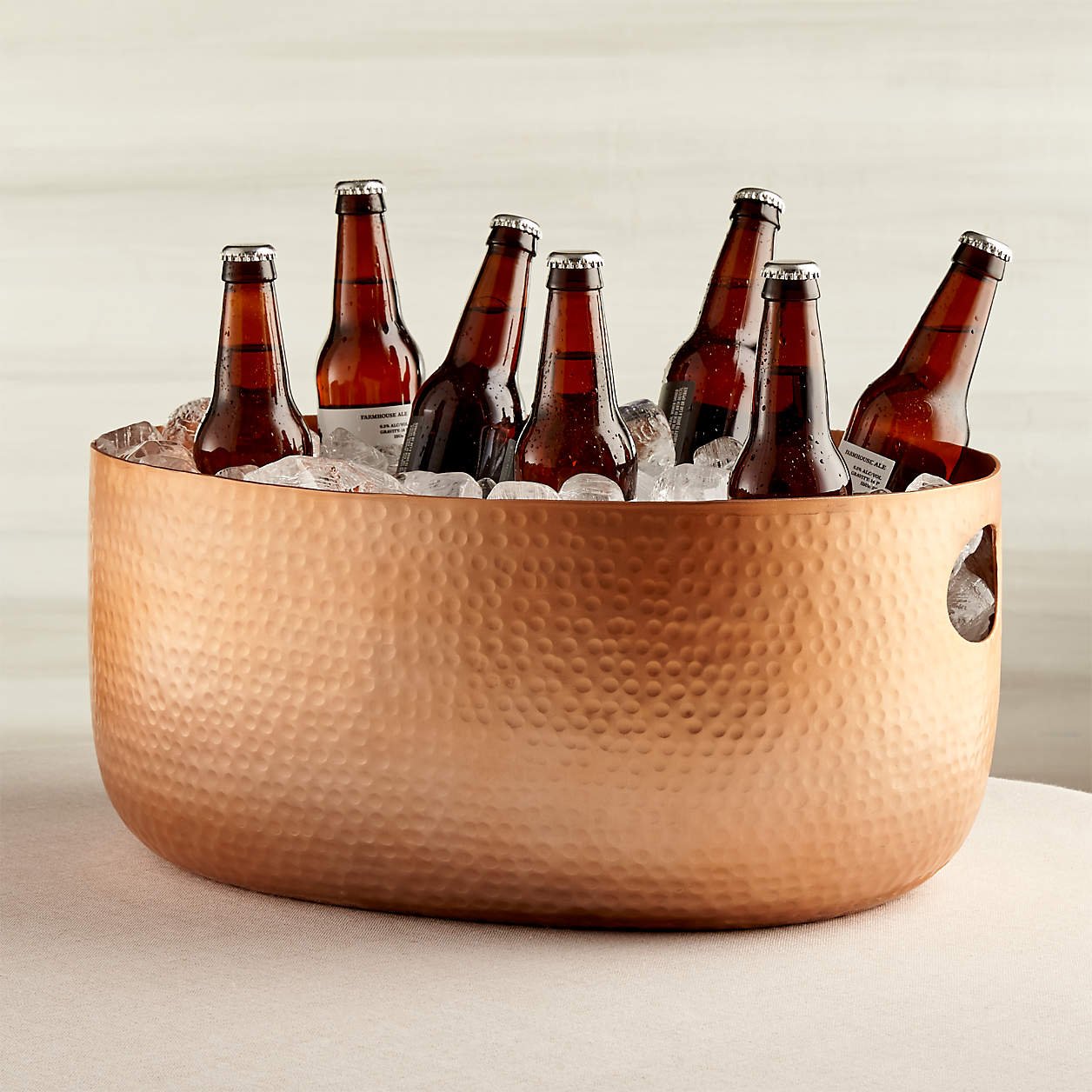 Crate &amp; Barrel - $99.95 - Bash Copper Beverage Tub