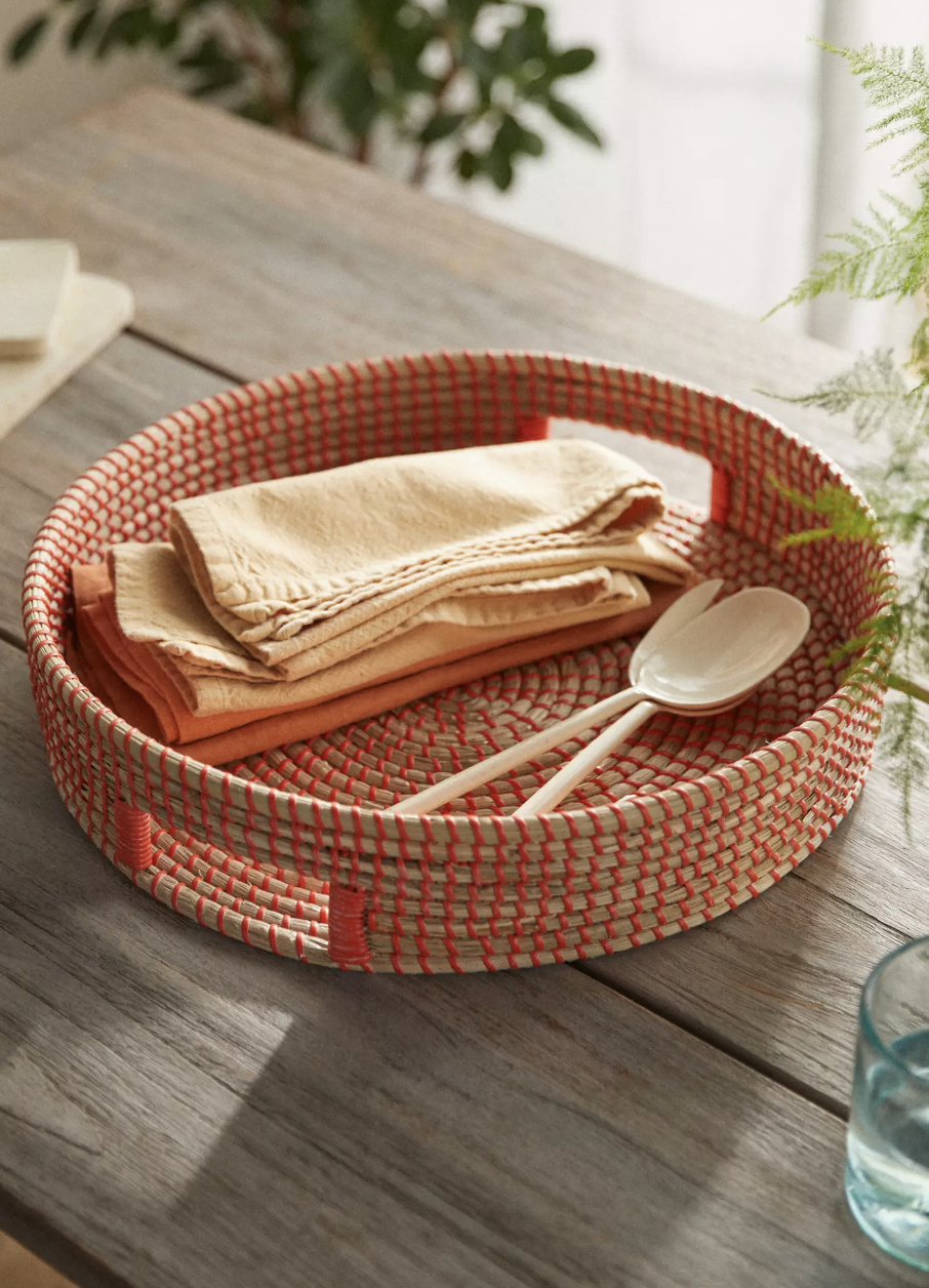Anthropologie - $32 - Woven Colorful Seagrass Tray