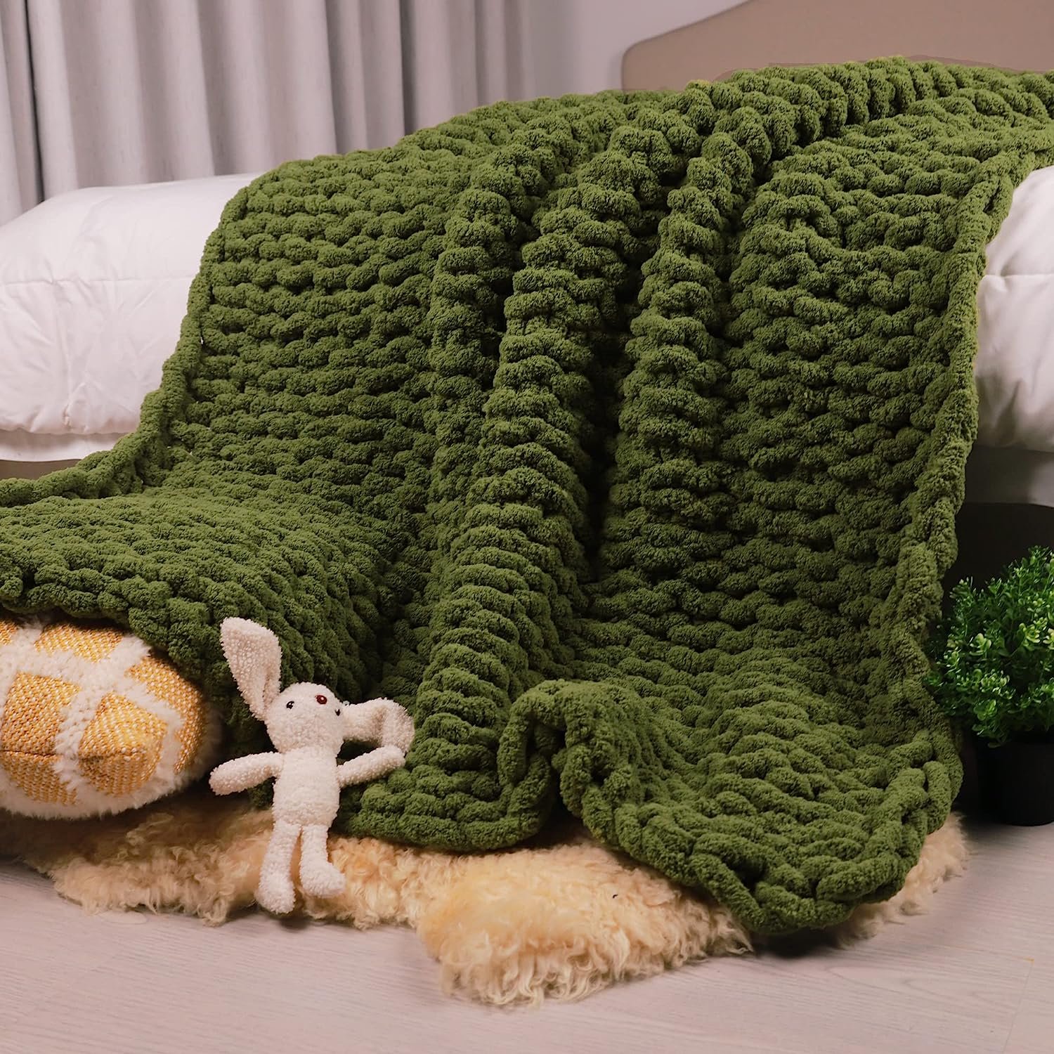 Chunky Knit Throw Blanket - $59.99