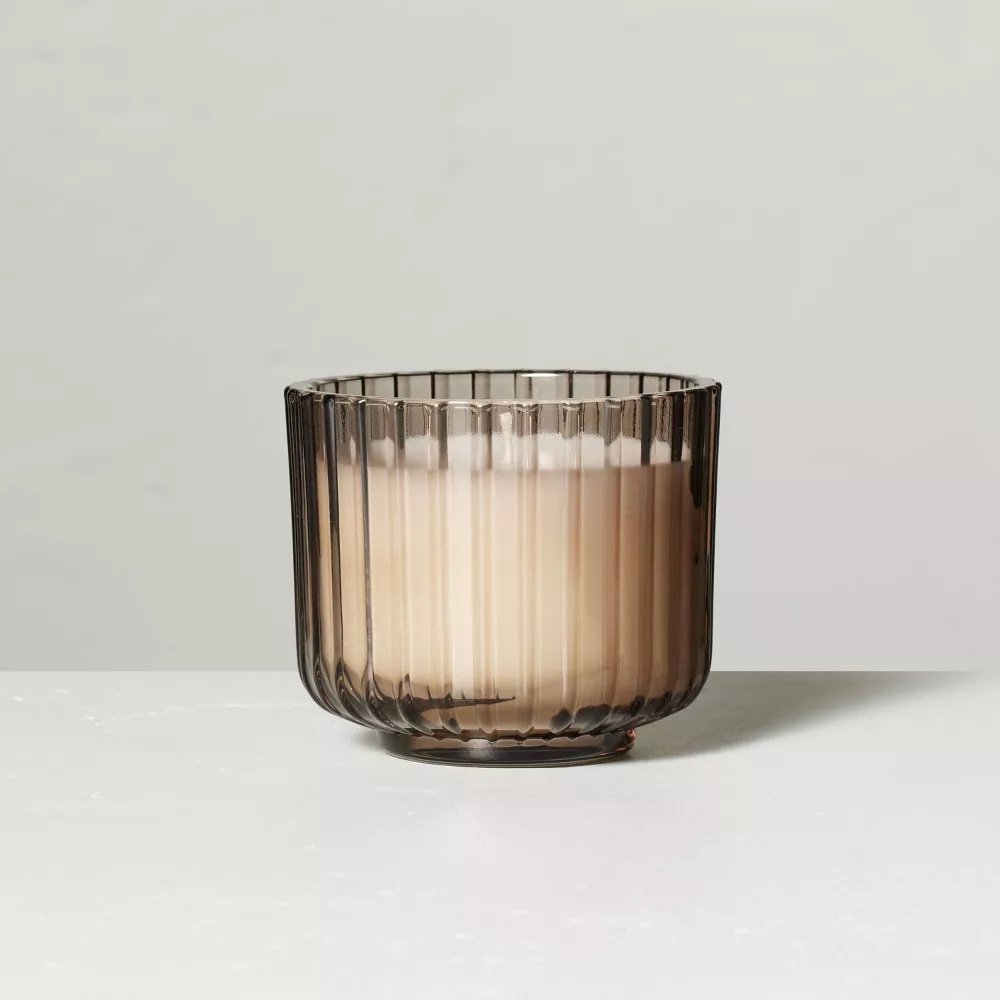 Ribbed Glass Salted Honey Jar Candle - $6.99