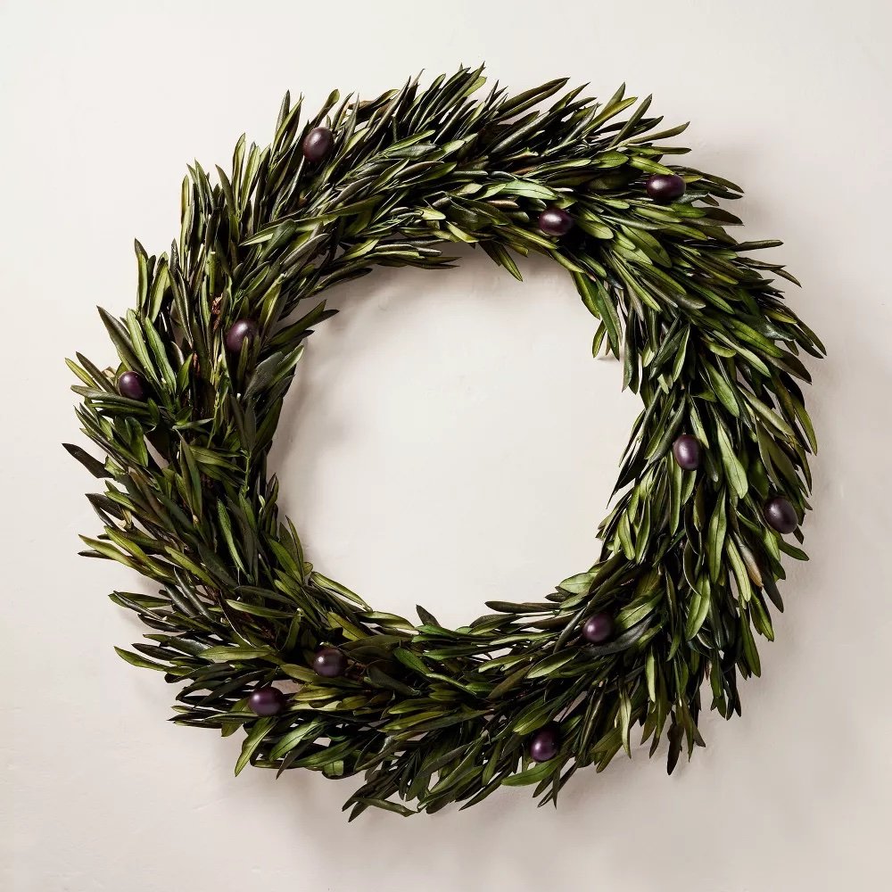 20" Preserved Olive Wreath - $49.99