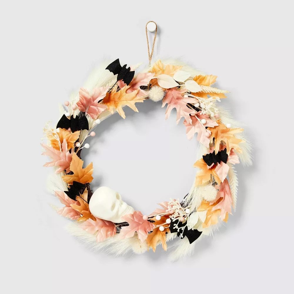 Faux Flower Halloween Wreath - $20 - Target