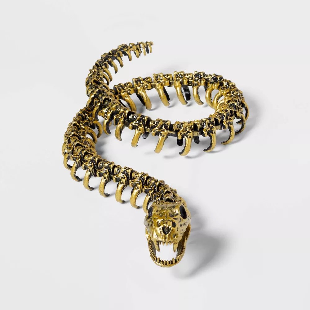 Gold Snake Skeleton Halloween Scene Prop - $15 - Target