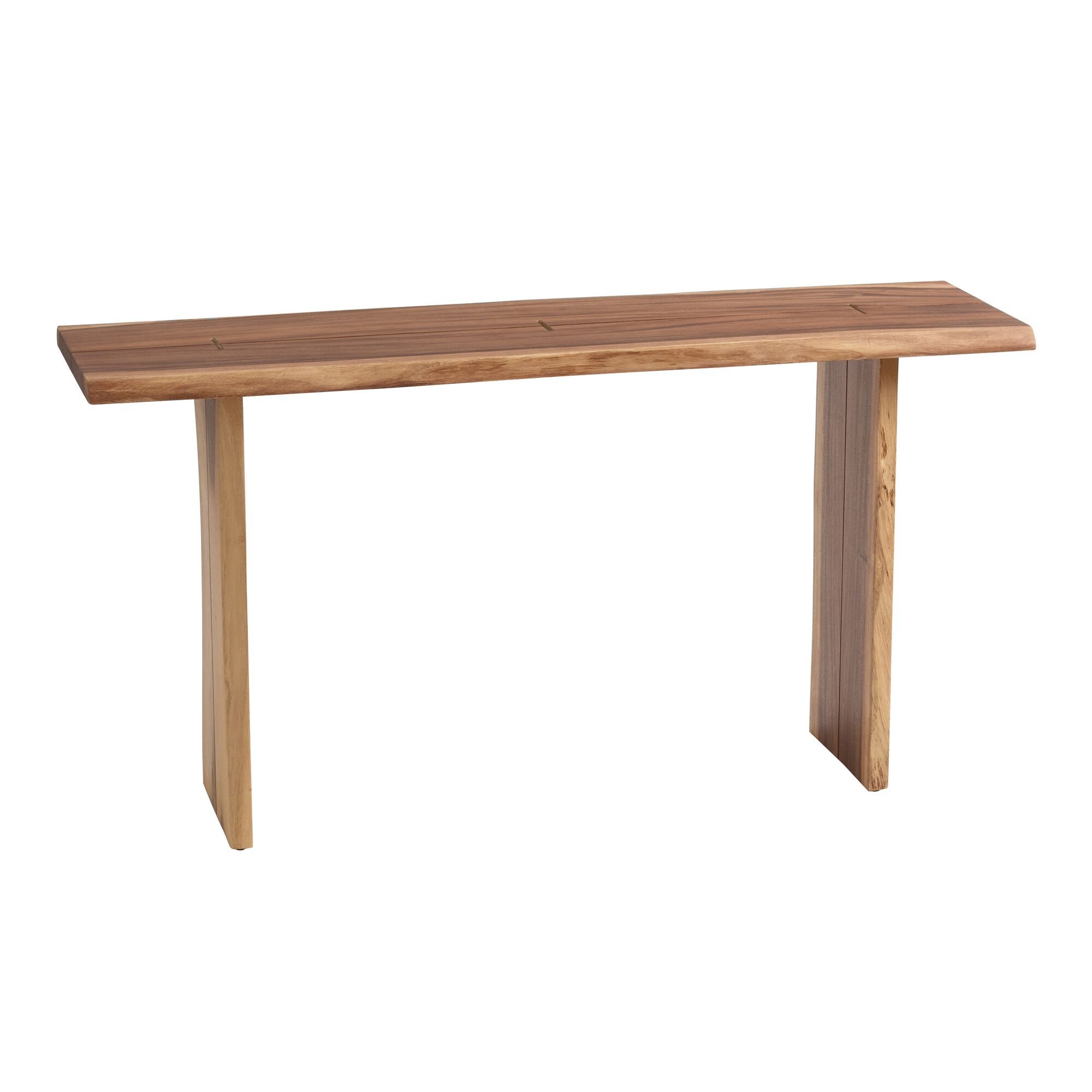 Sansur Rustic Pecan Live Edge Wood Console Table - $349.99 - World Market