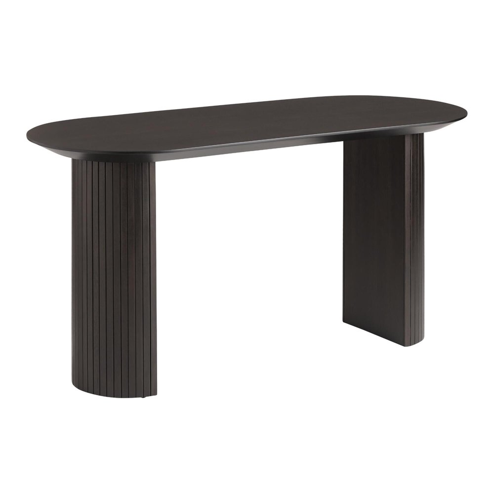 Smoke Black Wood Fluted Column Shanice Desk - $499.99 - World Market