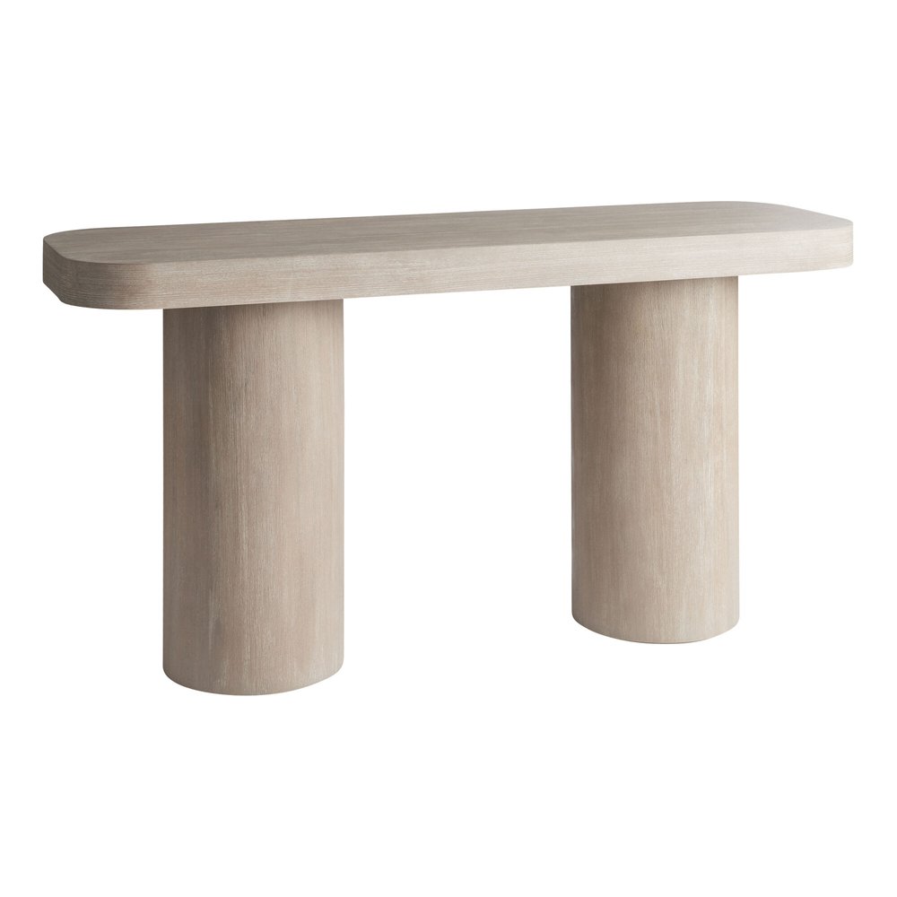 Cohen Graywash Wood Pillar Leg Console Table - $449.99 - World Market